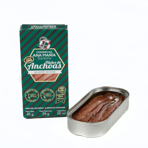 Anchoas del Cantábrico en aceite de oliva 45g