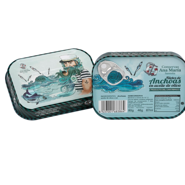 Anchoas del Cantábrico en aceite de oliva 80g